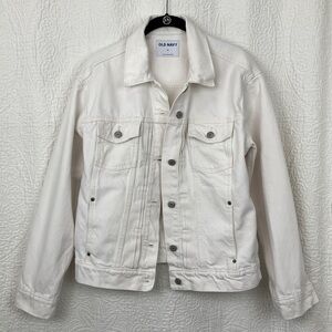 Old Navy Women's White Jean Jacket sz Medium
